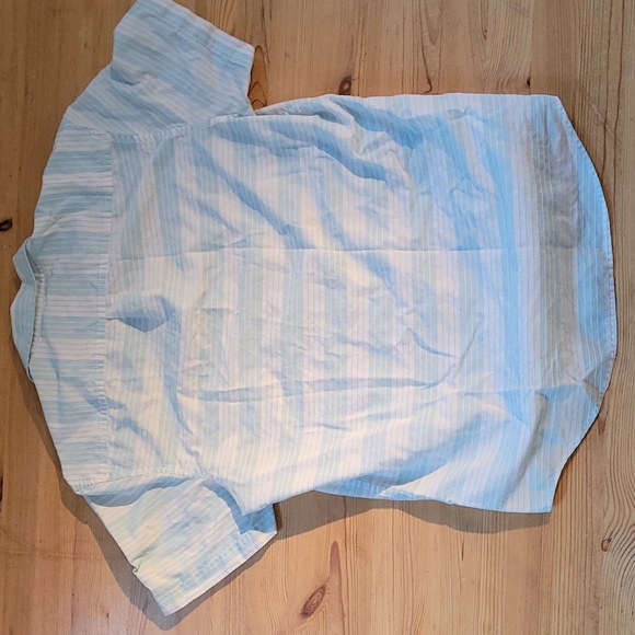 Original Penguin short sleeve button up blue white stripe heritage slim fit - Picture 4 of 8